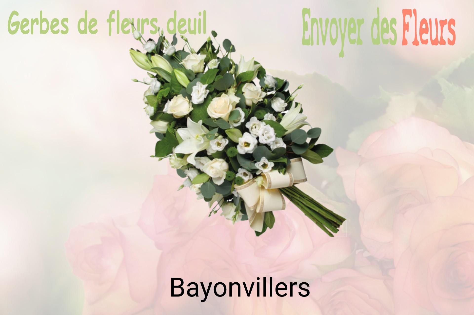Gerbe de fleurs de deuil livrée à Bayonvillers